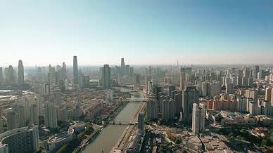 4K航拍天津城市风光城市旅游风貌实拍视频的预览图